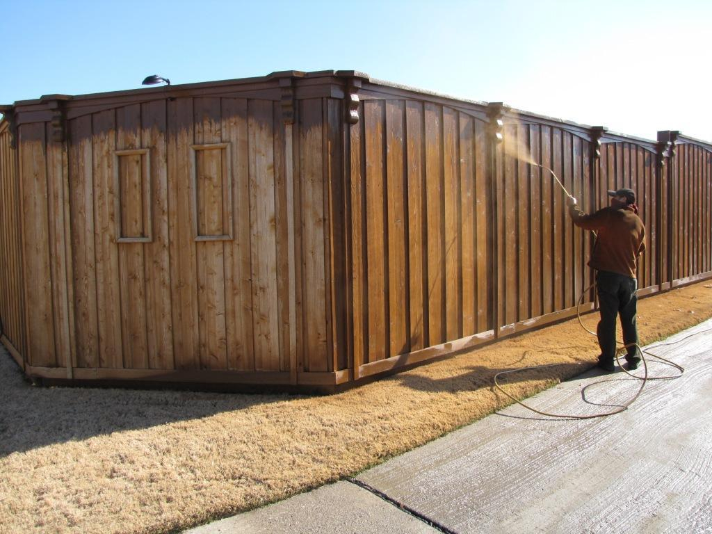 New oil based stain applied