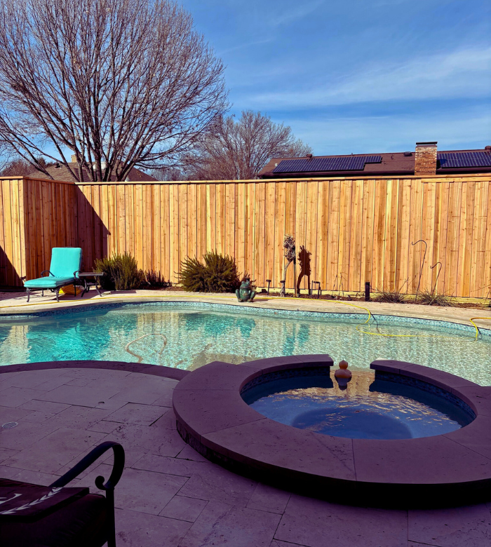 hancock fence residential privacy fence by pool